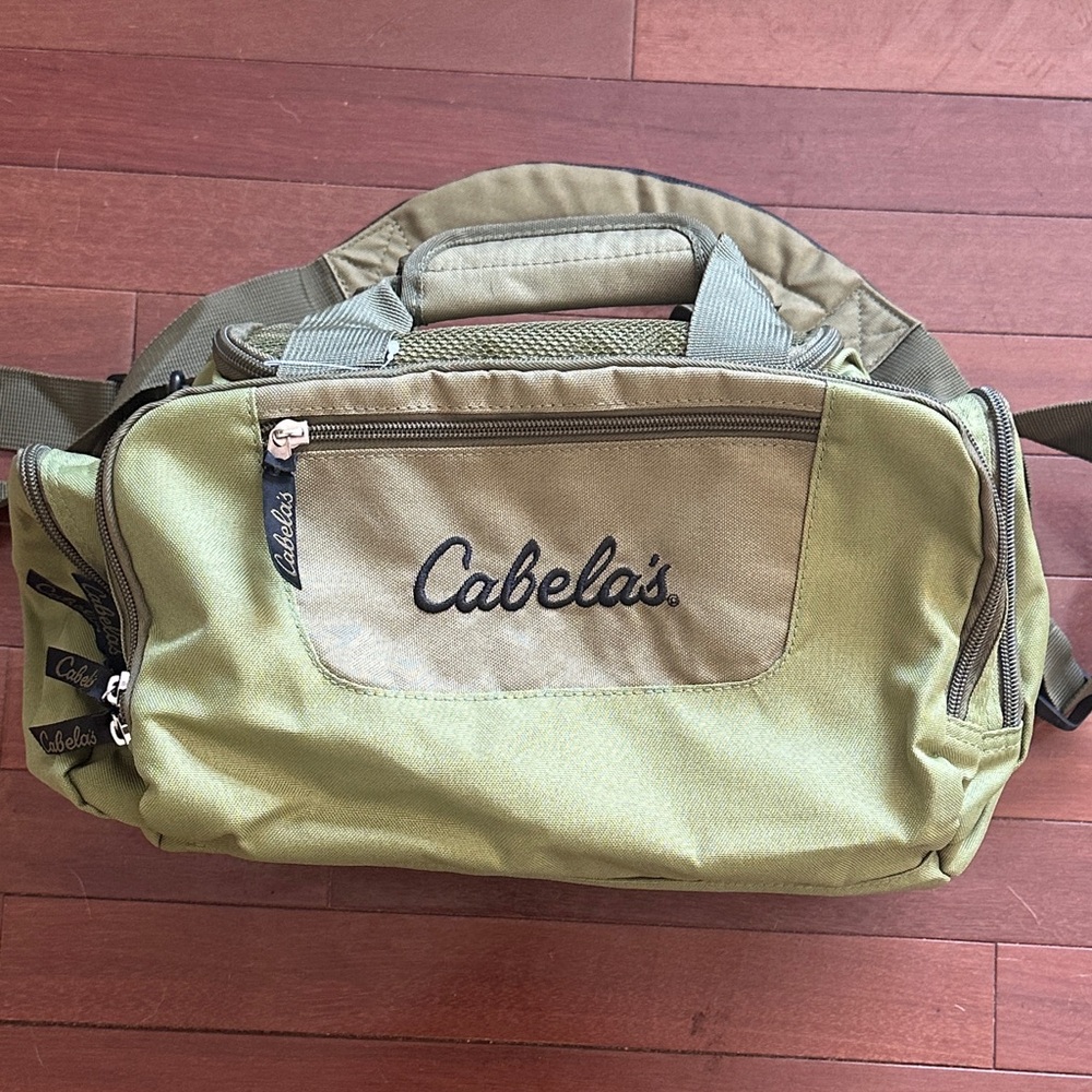 Cabela's Olive Green Men's Duffel with Multiple Zip Pockets